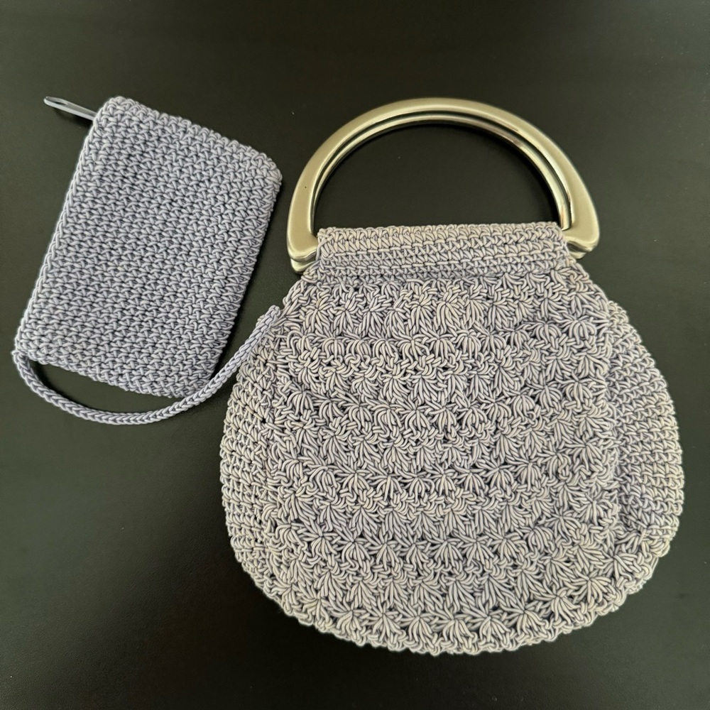 Vintage The Limited Purple Mini Knit Purse